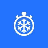 Freezing time icon with timer vector