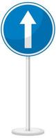 Blue traffic sign on white background vector