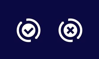 Exchange, conversion completed or failed icon vector