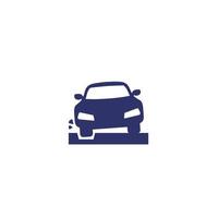 Pothole icon with a car vector