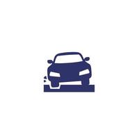 Pothole icon with a car vector