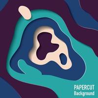 Paper cut out background with 3d effect vector