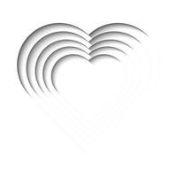 Paper cut out background, heart shape vector