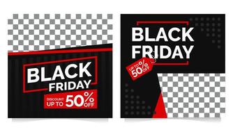 Black Friday post collection template vector