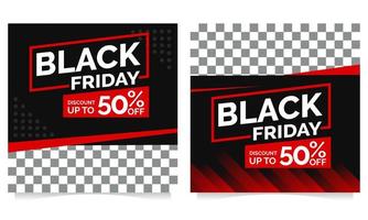 Black Friday post collection template vector