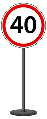 Red traffic sign on white background