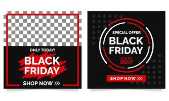 Black Friday post collection template vector