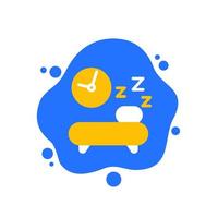 icono de tiempo de dormir vector