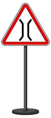 Red traffic sign on white background