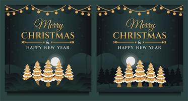 Merry Christmas and Happy New Year Banner vector