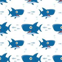 Pattern with shark vector