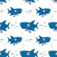 Pattern with shark vector