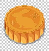 A moon cake isolated on transparent background vector