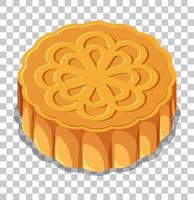 A moon cake isolated on transparent background vector