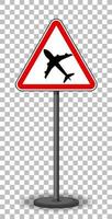 Red traffic sign on transparent background vector