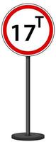 Red traffic sign on white background vector