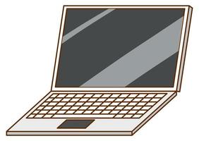 Computer laptop on white background vector