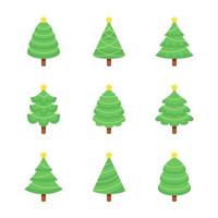Christmas Tree Icon Collection vector