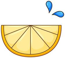 One piece of lemon on white background vector