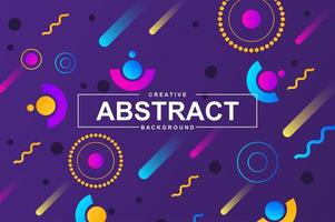 Abstract design with dynamic shapes in memphis style vector