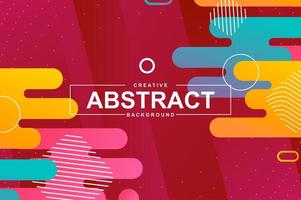 Abstract design with dynamic shapes in memphis style vector