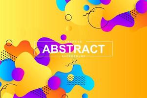 Unique design with dynamic liquid shapes vector