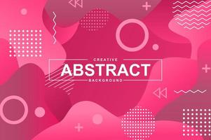 Abstract design with pink liquid gradient shapes vector