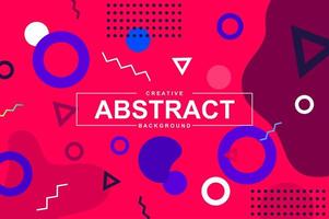 Abstract design with geometric shapes in memphis style vector