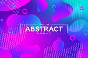 Trendy neon design with dynamic liquid shapes vector