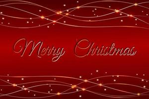 Elegant red sparkling Merry Christmas background vector