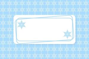 Blue and white snowflake frame and pattern vector