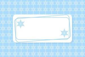 Blue and white snowflake frame and pattern vector