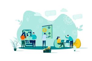 Coworking concept in flat style vector