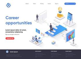 Career opportunities isometric landing page vector