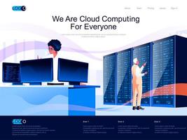 We are Cloud Computing for everyone landing page vector