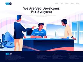 We are SEO Developers for everyone landing page vector