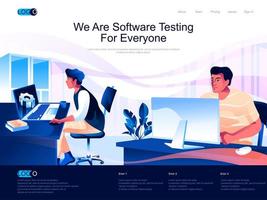 We are Software Testing for everyone landing page vector