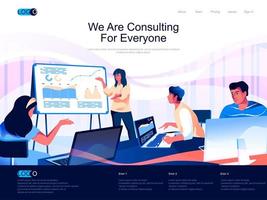 We are Consulting for everyone landing page vector