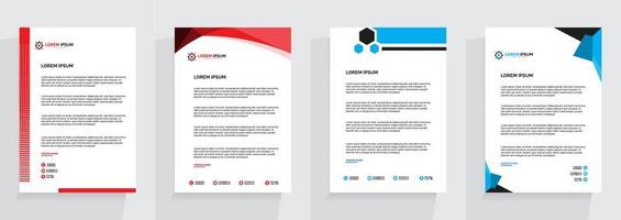 Corporate Letterhead Template Bundle vector