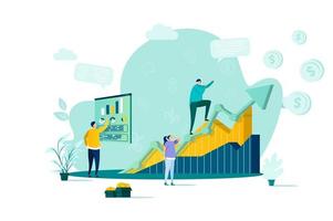 Sales management concept in flat style vector