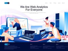 We are Web Analytics for everyone landing page vector