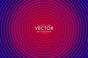 Purple pink gradient trendy concentric circle design vector