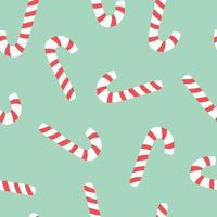 Candy cane holiday seamless pattern. vector