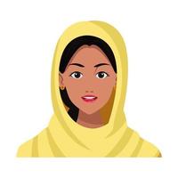 Indian woman's face avatar vector