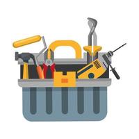 Tools set and hardware cartoon icon vector