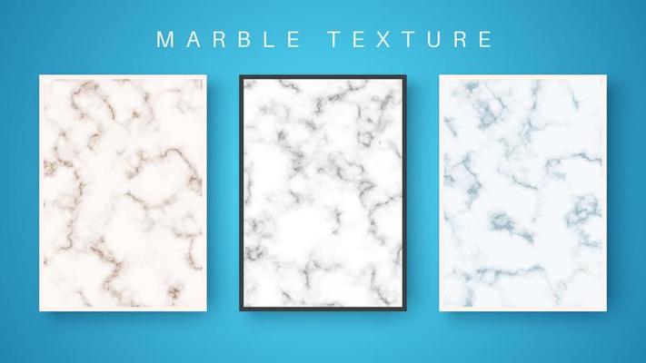 Colored marble abstract texture set