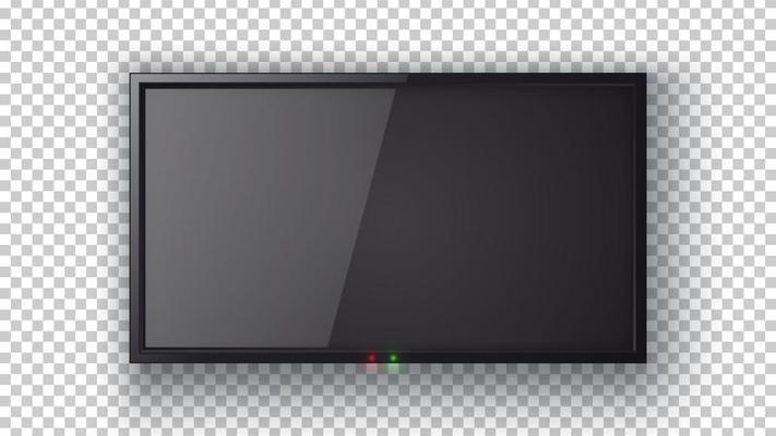 Realistic flat tv screen