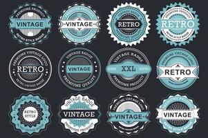 Collection of retro sale labels vector