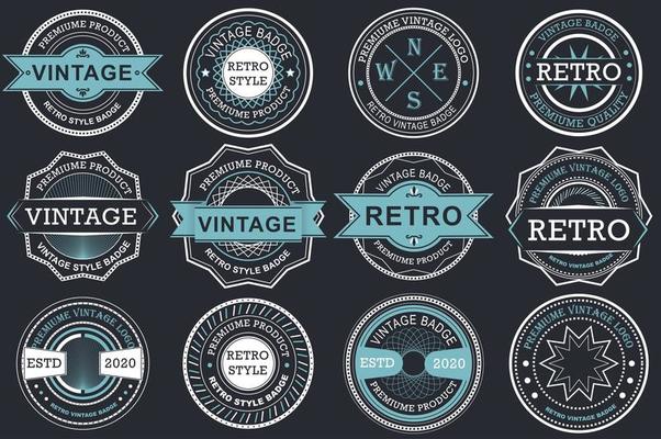 Collection of retro sale labels