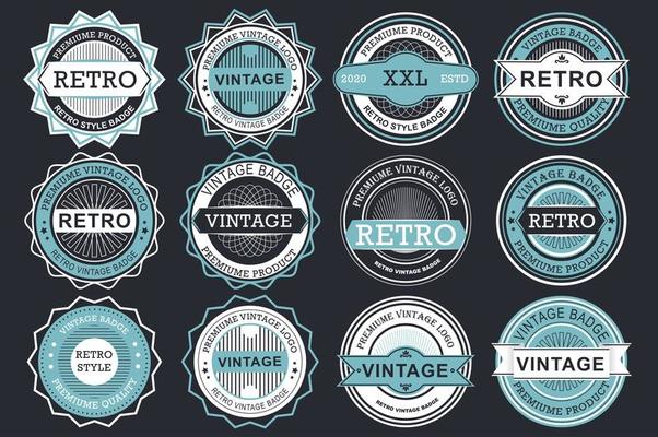 Collection of retro sale labels